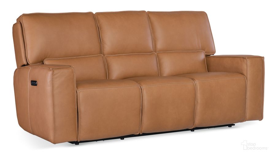 The appearance of Miles Zero Gravity Power Sofa W/ Power Headrest In Brown designed by Hooker in the transitional interior design. This brown piece of furniture  was selected by 1StopBedrooms from MS Collection to add a touch of cosiness and style into your home. Sku: SS727-PHZ3-084. Material: Leather. Product Type: Reclining Sofa. Image1