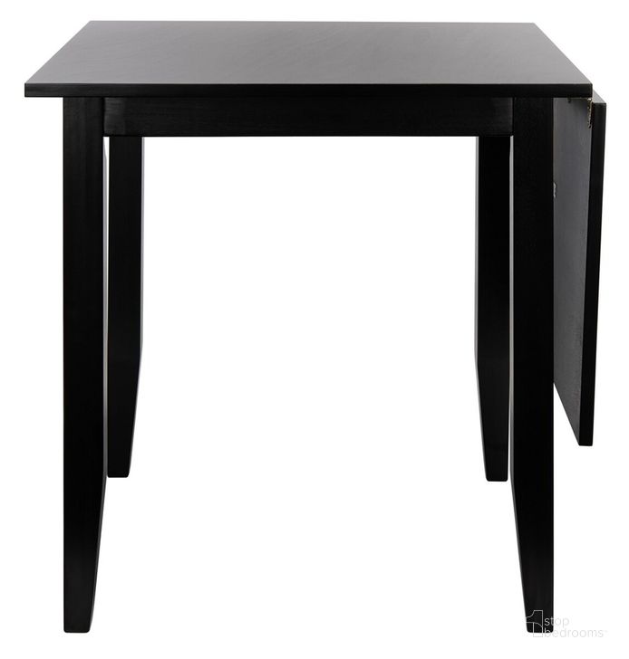 The appearance of Miliano Extension Table in Matte Black designed by Safavieh in the modern / contemporary interior design. This matte black piece of furniture  was selected by 1StopBedrooms from Miliano Collection to add a touch of cosiness and style into your home. Sku: DTB1404A. Table Base Style: Legs. Table Top Shape: Square. Material: Wood. Product Type: Dining Table. Size: 47". Image1