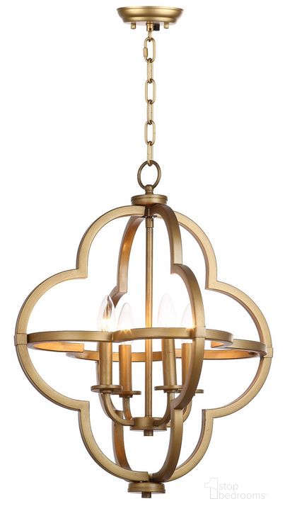 The appearance of Millard Gold 18.5 Inch Adjustable Orb Pendant designed by Safavieh in the modern / contemporary interior design. This gold piece of furniture  was selected by 1StopBedrooms from Safavieh LIT Collection to add a touch of cosiness and style into your home. Sku: LIT4373A. Product Type: Pendant Lighting. Image1