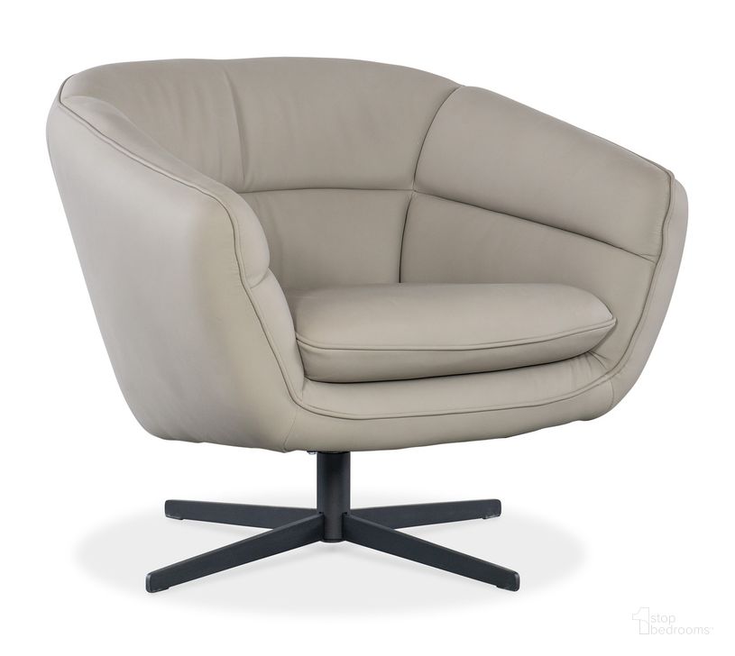 The appearance of Mina Swivel Chair In Beige designed by Hooker in the modern / contemporary interior design. This beige piece of furniture  was selected by 1StopBedrooms from CC Collection to add a touch of cosiness and style into your home. Sku: CC722-SW-090. Material: Leather. Product Type: Swivel Chair. Image1