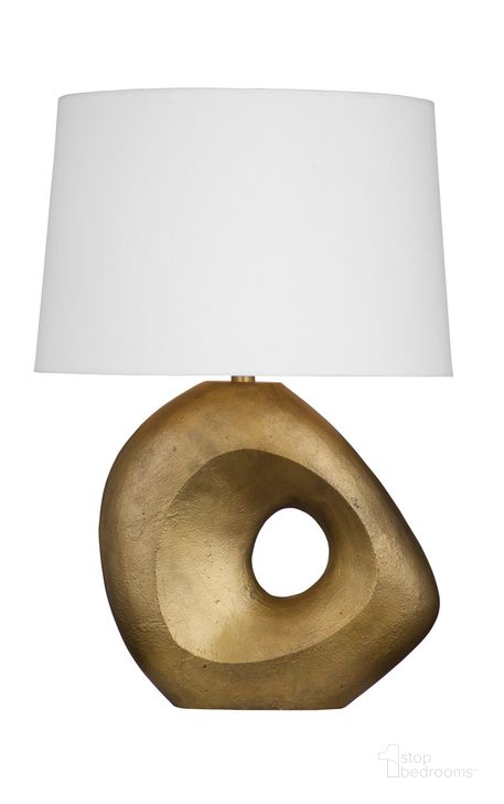 The appearance of Mission Table Lamp In Gold designed by Bassett Mirror Company in the modern / contemporary interior design. This gold piece of furniture  was selected by 1StopBedrooms from  to add a touch of cosiness and style into your home. Sku: L4366T. Material: Metal. Product Type: Table Lamp. Image1