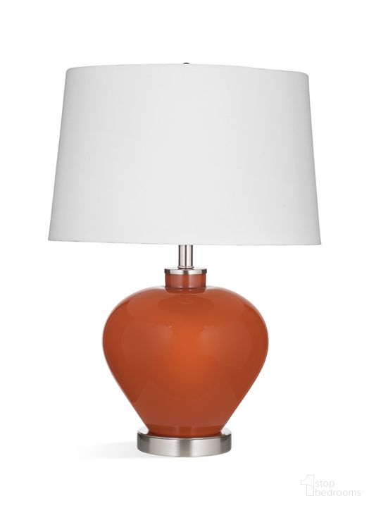 The appearance of Mizz Table Lamp In Orange designed by Bassett Mirror Company in the modern / contemporary interior design. This orange piece of furniture  was selected by 1StopBedrooms from  to add a touch of cosiness and style into your home. Sku: L4245T. Material: Metal. Product Type: Table Lamp. Image1
