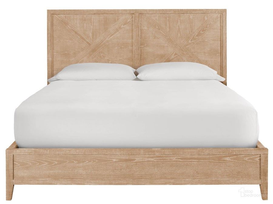 The appearance of Modern Farmhouse Ames King Complete Bed In Natural Oak designed by Universal in the modern / contemporary interior design. This natural oak piece of furniture  was selected by 1StopBedrooms from Modern Farmhouse Collection to add a touch of cosiness and style into your home. Sku: U011D265B. Material: Wood. Product Type: Bed. Bed Size: King. Image1