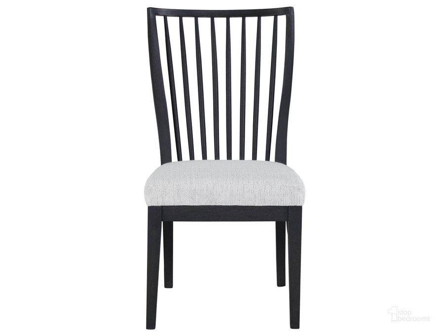 The appearance of Modern Farmhouse Bowen Side Chair Set of 2 In Charcoal designed by Universal in the modern / contemporary interior design. This charcoal piece of furniture  was selected by 1StopBedrooms from Modern Farmhouse Collection to add a touch of cosiness and style into your home. Sku: U011F624P. Material: Wood. Product Type: Side Chair. Image1