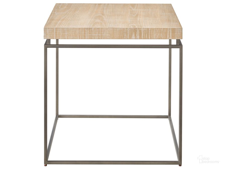 The appearance of Modern Farmhouse End Table In In Natural Oak designed by Universal in the modern / contemporary interior design. This natural oak piece of furniture  was selected by 1StopBedrooms from Modern Farmhouse Collection to add a touch of cosiness and style into your home. Sku: U011D812. Material: Wood. Product Type: End Table. Image1