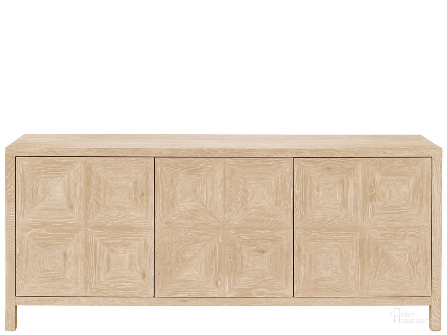 The appearance of Modern Farmhouse Sadie Credenza In Buttermilk designed by Universal in the modern / contemporary interior design. This buttermilk piece of furniture  was selected by 1StopBedrooms from Modern Farmhouse Collection to add a touch of cosiness and style into your home. Sku: U011E964. Material: Wood. Product Type: Credenza. Image1