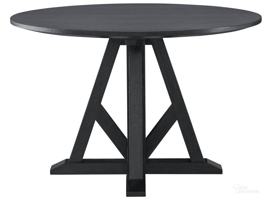 The appearance of Modern Farmhouse Wright Dining Table In Charcoal designed by Universal in the modern / contemporary interior design. This charcoal piece of furniture  was selected by 1StopBedrooms from Modern Farmhouse Collection to add a touch of cosiness and style into your home. Sku: U011F657. Material: Wood. Product Type: Dining Table. Size: 48". Image1