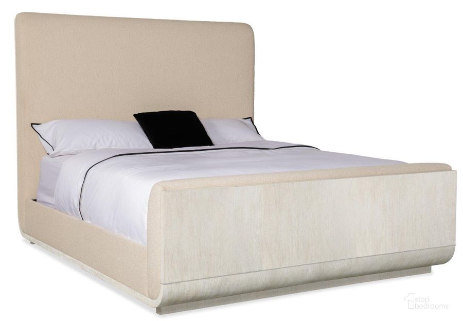 The appearance of Modern Mood Cal King Upholstered Panel Bed In Light Brown designed by Hooker in the modern / contemporary interior design. This light brown piece of furniture  was selected by 1StopBedrooms from Mood Collection to add a touch of cosiness and style into your home. Sku: 6850-90960-80. Bed Type: Panel Bed. Product Type: Panel Bed. Bed Size: California King. Material: Wood Veneer. Image1