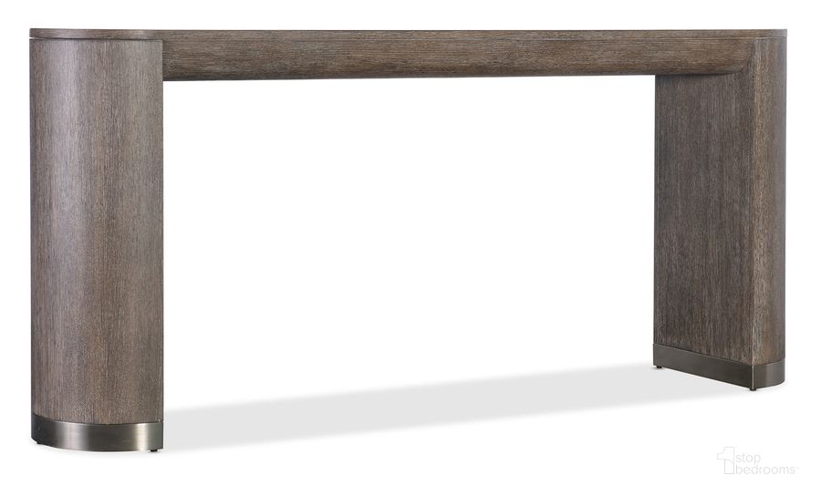 The appearance of Modern Mood Console Table In Brown designed by Hooker in the modern / contemporary interior design. This brown piece of furniture  was selected by 1StopBedrooms from Mood Collection to add a touch of cosiness and style into your home. Sku: 6850-80251-89. Product Type: Console Table. Material: Wood Veneer. Image1