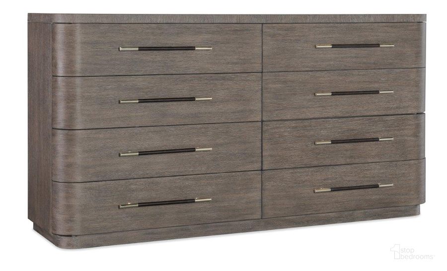 The appearance of Modern Mood Dresser In Brown designed by Hooker in the modern / contemporary interior design. This brown piece of furniture  was selected by 1StopBedrooms from Mood Collection to add a touch of cosiness and style into your home. Sku: 6850-90002-89. Product Type: Dresser. Material: Wood Veneer. Image1