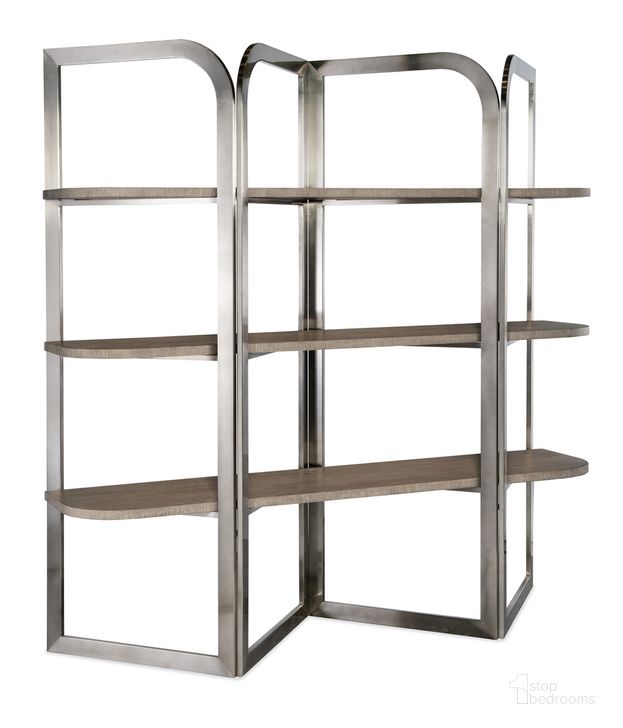 The appearance of Modern Mood Etagere In Brown designed by Hooker in the modern / contemporary interior design. This brown piece of furniture  was selected by 1StopBedrooms from Mood Collection to add a touch of cosiness and style into your home. Sku: 6850-10445-89. Product Type: Etagere. Material: Wood Veneer. Image1