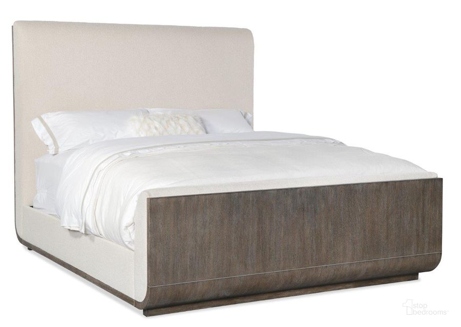 The appearance of Modern Mood King Upholstered Panel Bed In Brown designed by Hooker in the modern / contemporary interior design. This brown piece of furniture  was selected by 1StopBedrooms from Mood Collection to add a touch of cosiness and style into your home. Sku: 6850-90966-89. Bed Type: Panel Bed. Product Type: Panel Bed. Bed Size: King. Material: Wood Veneer. Image1