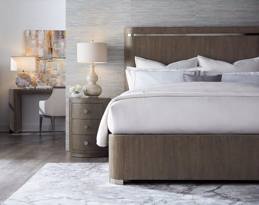 The appearance of Modern Mood Panel Bedroom Set In Brown designed by Hooker in the modern / contemporary interior design. This brown piece of furniture  was selected by 1StopBedrooms from Mood Collection to add a touch of cosiness and style into your home. Sku: 6850-90250-89;6850-90016-89. Product Type: Bedroom Set. Bed Size: Queen. Material: Wood Veneer. Image1