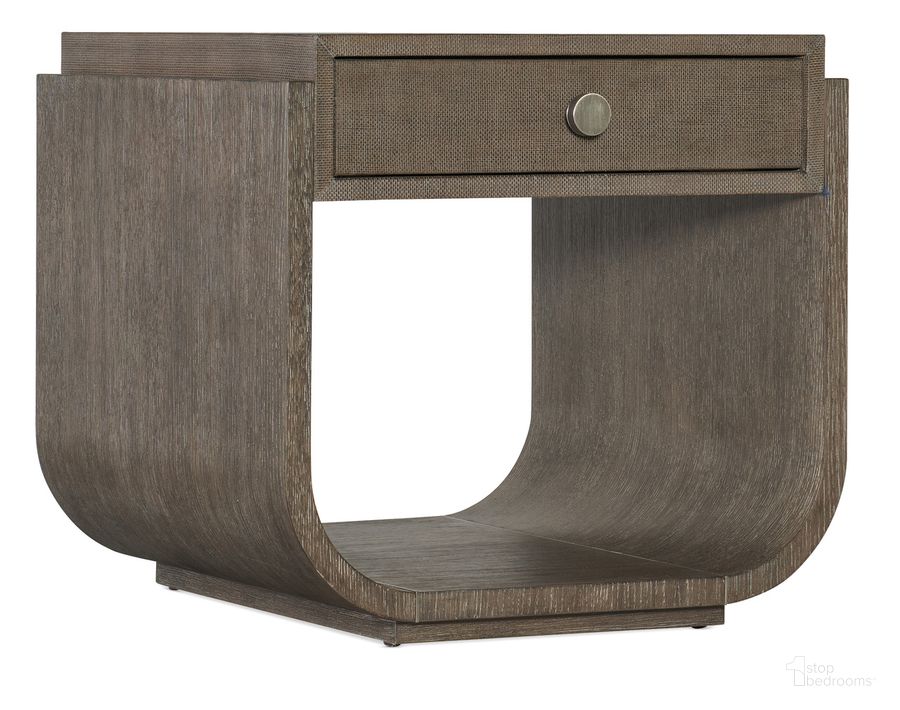 The appearance of Modern Mood Rectangle End Table In Brown designed by Hooker in the modern / contemporary interior design. This brown piece of furniture  was selected by 1StopBedrooms from Mood Collection to add a touch of cosiness and style into your home. Sku: 6850-80413-89. Product Type: End Table. Material: Wood Veneer. Image1