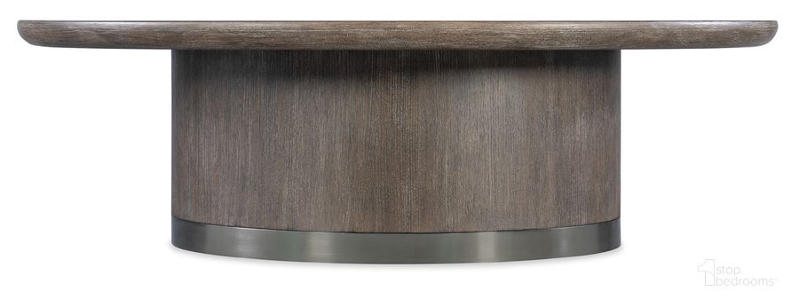 The appearance of Modern Mood Round Cocktail Table In Brown designed by Hooker in the modern / contemporary interior design. This brown piece of furniture  was selected by 1StopBedrooms from Mood Collection to add a touch of cosiness and style into your home. Sku: 6850-80311-89. Product Type: Cocktail Table. Material: Wood Veneer. Image1