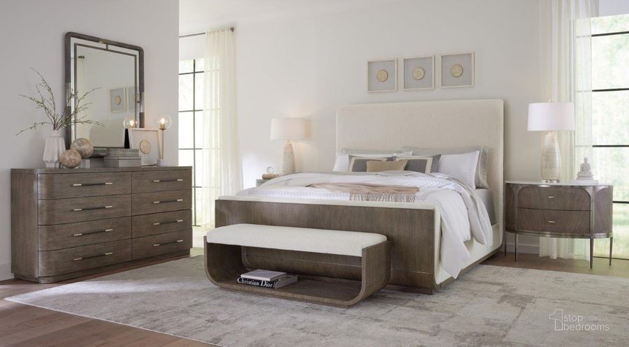 The appearance of Modern Mood Upholstered Panel Bedroom Set In Brown designed by Hooker in the modern / contemporary interior design. This brown piece of furniture  was selected by 1StopBedrooms from Mood Collection to add a touch of cosiness and style into your home. Sku: 6850-90966-89;6850-90002-89. Product Type: Bedroom Set. Bed Size: King. Material: Wood Veneer. Image1
