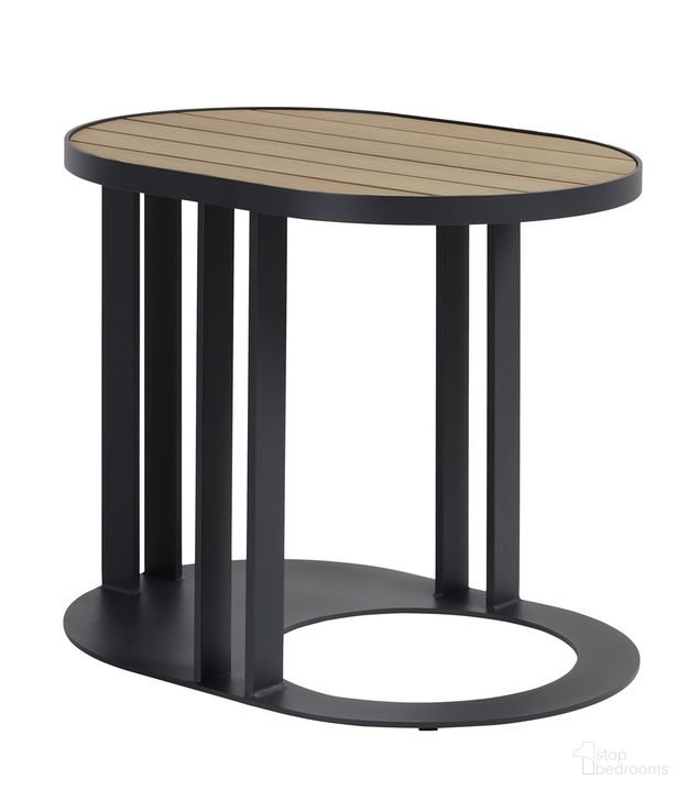 The appearance of Montecito Outdoor Accent Table In Black designed by Vanguard Furniture in the  interior design. This black piece of furniture  was selected by 1StopBedrooms from Montecito Collection to add a touch of cosiness and style into your home. Sku: OW513-E. Material: Metal. Product Type: Outdoor Table. Image1