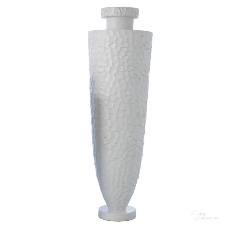 The appearance of Monumental Chiseled Large Vase In White designed by Global Views in the modern / contemporary interior design. This white piece of furniture  was selected by 1StopBedrooms from Monumental Collection to add a touch of cosiness and style into your home. Sku: 3.31399. Material: Ceramic. Product Type: Vase. Image1
