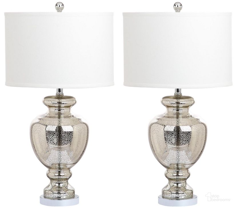 The appearance of Morocco 28 Inch Mercury Glass and Metal Table Lamp Set 2 with Usb Port Set of 2 designed by Safavieh in the rustic / southwestern interior design. This mercury piece of furniture  was selected by 1StopBedrooms from Morocco Collection to add a touch of cosiness and style into your home. Sku: LIT4052E-SET2-U. Material: Glass. Product Type: Table Lamp. Image1