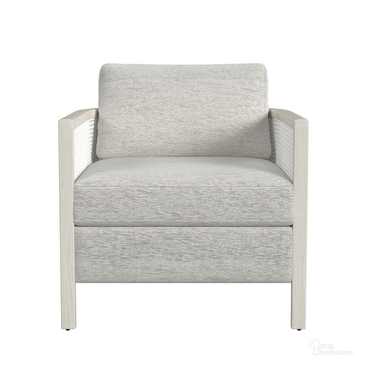 The appearance of Mylo Accent Chair In White designed by Bassett Mirror Company in the coastal interior design. This white piece of furniture  was selected by 1StopBedrooms from  to add a touch of cosiness and style into your home. Sku: 9515-LR-805. Material: Wood. Product Type: Accent Chair. Image1