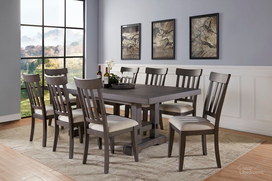 The appearance of Napa 9 Pc Dining Set designed by Steve Silver in the country / farmhouse interior design. This cedar piece of furniture  was selected by 1StopBedrooms from Napa Collection to add a touch of cosiness and style into your home. Sku: NP500T;NP500S;NP500S;NP500S;NP500S. Product Type: Dining Room Set. Material: Rubberwood. Image1