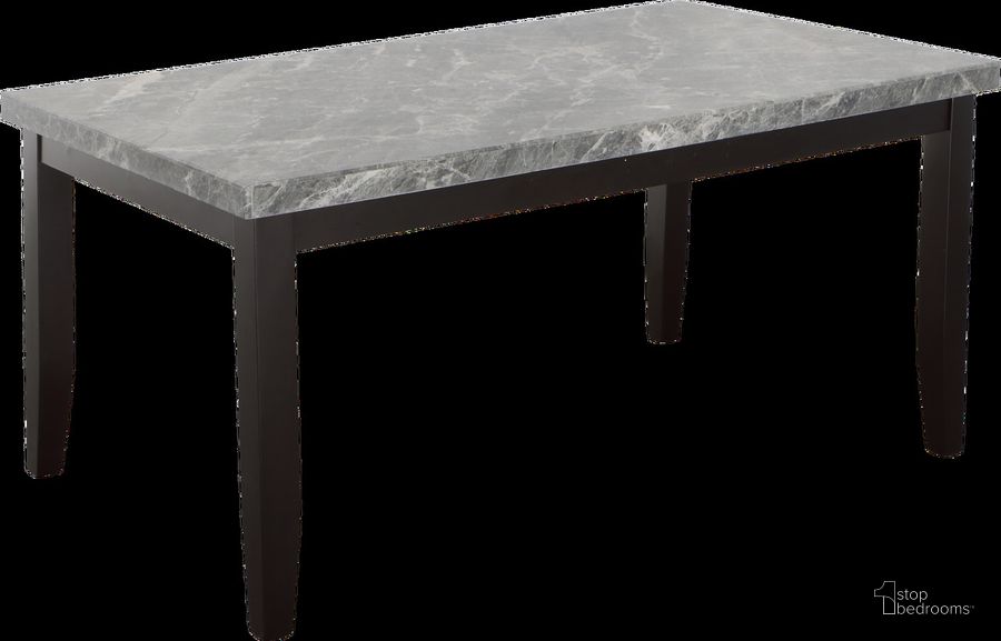 The appearance of Napoli Marble Top Dining Table In Gray designed by Steve Silver in the transitional interior design. This gray piece of furniture  was selected by 1StopBedrooms from Napoli Collection to add a touch of cosiness and style into your home. Sku: NL500GT. Table Base Style: Legs. Product Type: Dining Table. Table Top Shape: Rectangular. Material: Plywood. Size: 64". Image1