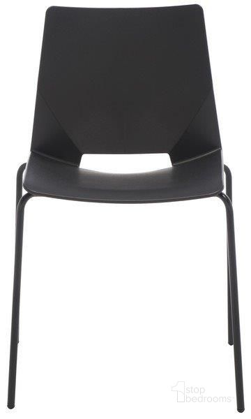 The appearance of Nellie Molded Plastic Dining Chair Set of 2 In Black designed by Safavieh Couture in the transitional interior design. This black piece of furniture  was selected by 1StopBedrooms from Nellie Collection to add a touch of cosiness and style into your home. Sku: SFV6904B-SET2. Product Type: Dining Chair. Material: Plastic. Image1