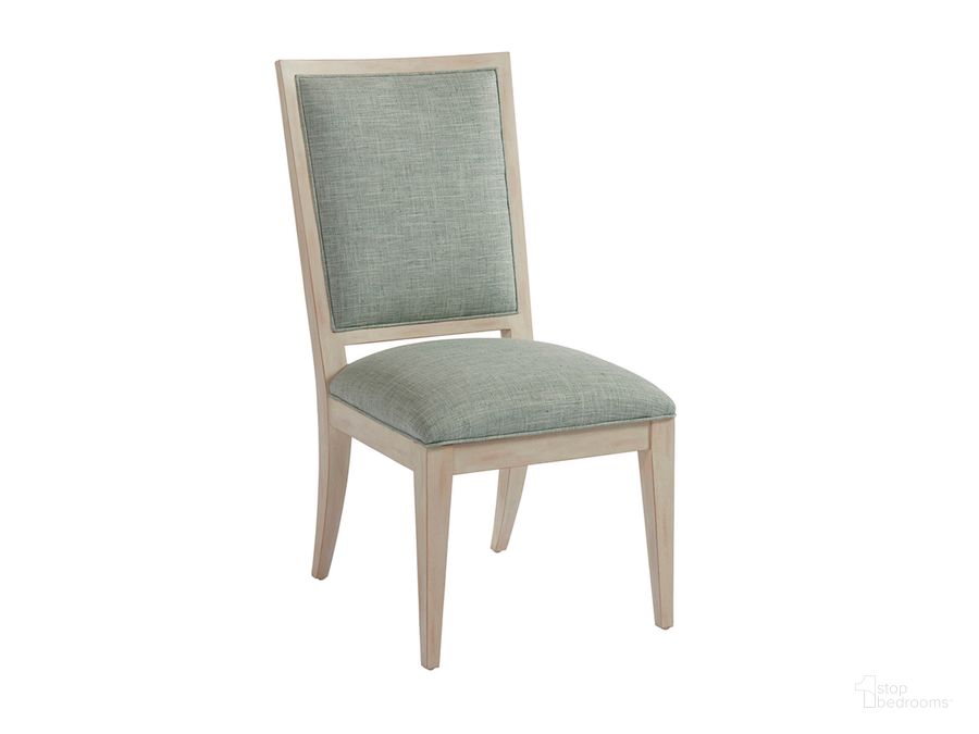 The appearance of Newport Eastbluff Upholstered Side Chair 01-0921-880-40 designed by Barclay Butera in the traditional interior design. This teal piece of furniture  was selected by 1StopBedrooms from Newport Collection to add a touch of cosiness and style into your home. Sku: 01-0921-880-40. Material: Wood. Product Type: Side Chair. Image1