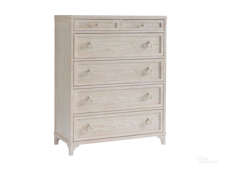 The appearance of Newport Sailcloth Goldenrod Chest By Barclay Butera designed by Barclay Butera in the transitional interior design. This cream piece of furniture  was selected by 1StopBedrooms from Newport Collection to add a touch of cosiness and style into your home. Sku: 01-0921-307. Material: Wood. Product Type: Chest. Image1