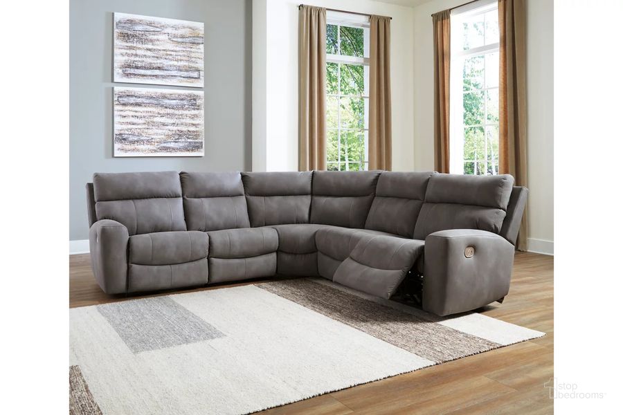 Next-Gen DuraPella 5-Piece Power Reclining Sectional In Slate by Ashley ...