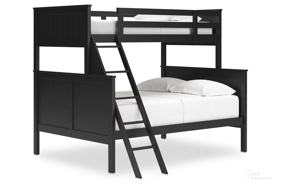 The appearance of Nextonfort Twin over Full Bunk Bed In Black designed by Signature Design by Ashley in the transitional interior design. This black piece of furniture  was selected by 1StopBedrooms from Nextonfort Collection to add a touch of cosiness and style into your home. Sku: B396-358PL;B396-358PU;B396-358R. Bed Type: Bunk Bed. Product Type: Bunk Bed. Bed Size: Twin Over Full. Image1