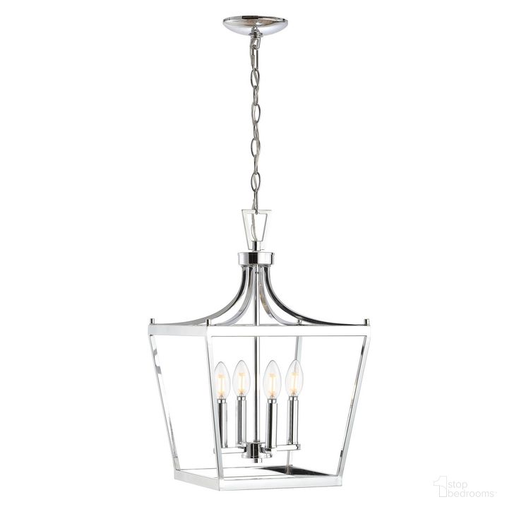 The appearance of Nichi 4Lt Pendant PND4090B designed by Safavieh in the traditional interior design. This chrome piece of furniture  was selected by 1StopBedrooms from Nichi Collection to add a touch of cosiness and style into your home. Sku: PND4090B. Product Type: Pendant Lighting. Material: Chrome. Image1