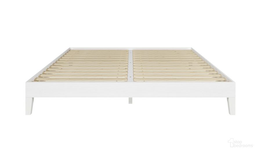 The appearance of Nix King Platform Bed In White designed by Steve Silver in the modern / contemporary interior design. This white piece of furniture  was selected by 1StopBedrooms from Nix Collection to add a touch of cosiness and style into your home. Sku: NIX900KPBW. Bed Type: Platform Bed. Product Type: Platform Bed. Bed Size: King. Material: Solid Pine. Image1