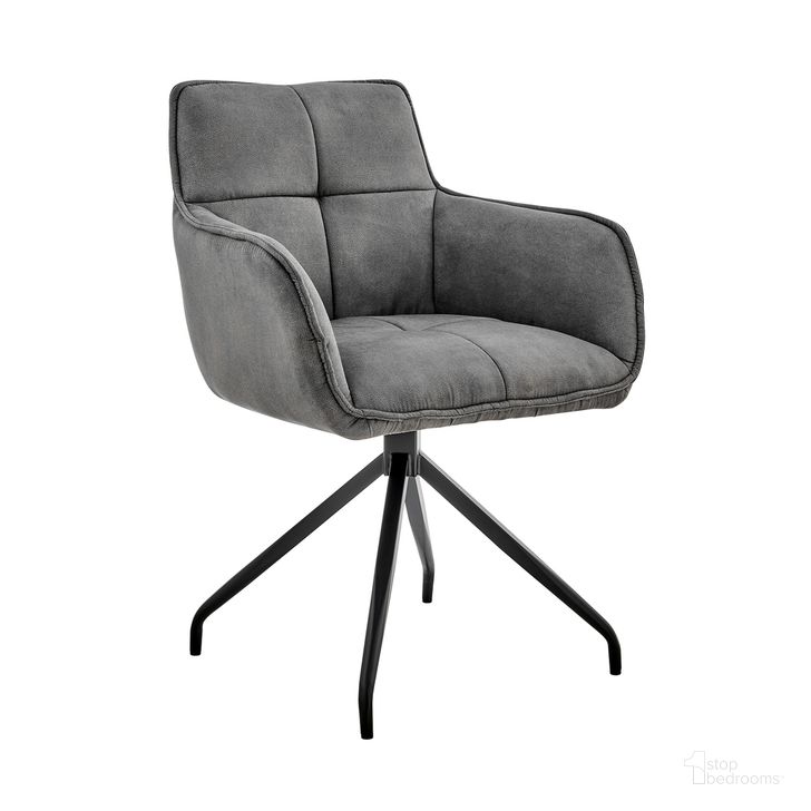 The appearance of Noah Dining Room Accent Chair In Charcoal Fabric and Black Metal Legs designed by Armen Living in the modern / contemporary interior design. This charcoal piece of furniture  was selected by 1StopBedrooms from Noah Collection to add a touch of cosiness and style into your home. Sku: LCNHCHCHA. Material: Fabric. Product Type: Dining Chair. Image1
