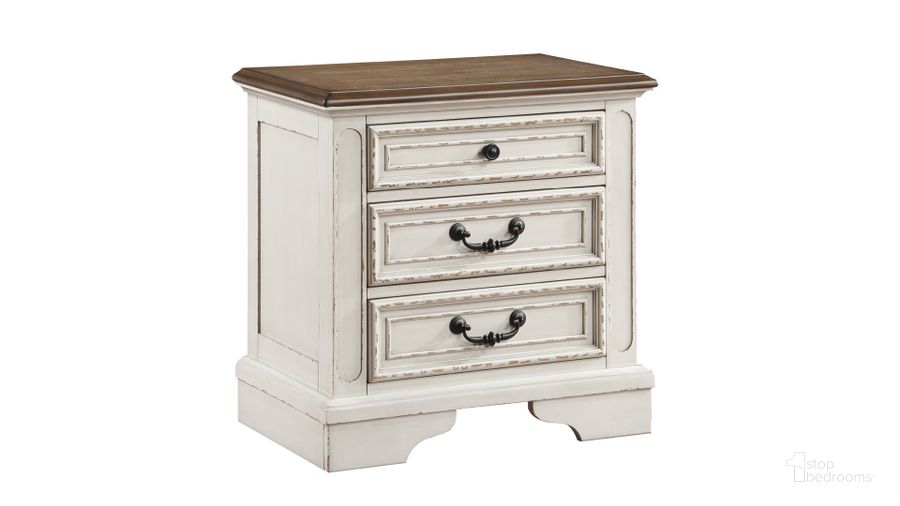 The appearance of Noble 3- Drawer Nightstand In White designed by Galaxy Home Furnishings in the traditional interior design. This white piece of furniture  was selected by 1StopBedrooms from Noble Collection to add a touch of cosiness and style into your home. Sku: 601955551120. Material: Wood. Product Type: Nightstand. Image1