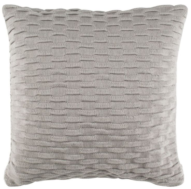 The appearance of Noela Knit Pillow designed by Safavieh in the modern / contemporary interior design. This light grey piece of furniture  was selected by 1StopBedrooms from Noela Collection to add a touch of cosiness and style into your home. Sku: PLS211A-2020. Material: Cotton. Product Type: Pillows and Throw. Image1
