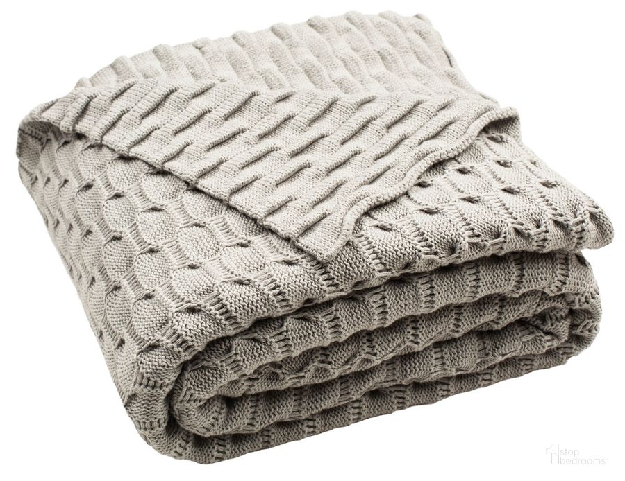 The appearance of Noela Knit Throw designed by Safavieh in the modern / contemporary interior design. This light grey piece of furniture  was selected by 1StopBedrooms from Noela Collection to add a touch of cosiness and style into your home. Sku: THR211A-5060. Material: Cotton. Product Type: Pillows and Throw. Image1