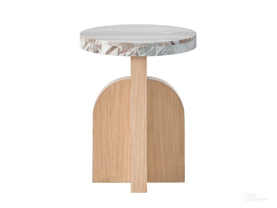 The appearance of Nomad Riverine Accent Table In Oak designed by Universal in the modern / contemporary interior design. This oak piece of furniture  was selected by 1StopBedrooms from Nomad Collection to add a touch of cosiness and style into your home. Sku: U181821. Material: Wood. Product Type: Accent Table. Image1