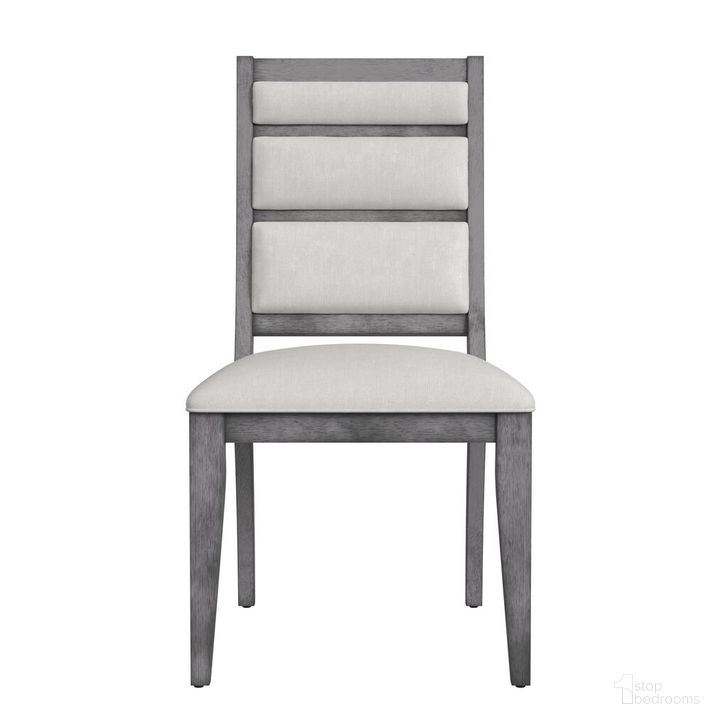The appearance of Nylah Dining Chair Set of 2 In Gray designed by Bassett Mirror Company in the glam interior design. This gray piece of furniture  was selected by 1StopBedrooms from Nylah Collection to add a touch of cosiness and style into your home. Sku: 7037-DR-800. Material: Wood. Product Type: Dining Chair. Image1