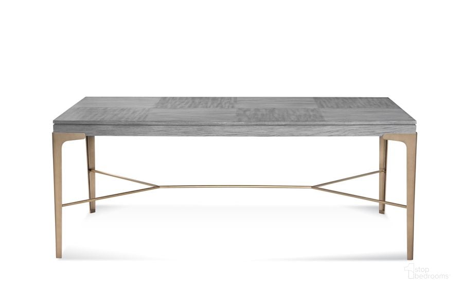 The appearance of Nylah Dining Table In Gray designed by Bassett Mirror Company in the glam interior design. This gray piece of furniture  was selected by 1StopBedrooms from Nylah Collection to add a touch of cosiness and style into your home. Sku: 7037-DR-600. Table Base Style: Legs. Material: Wood. Product Type: Dining Table. Table Top Shape: Rectangular. Image1