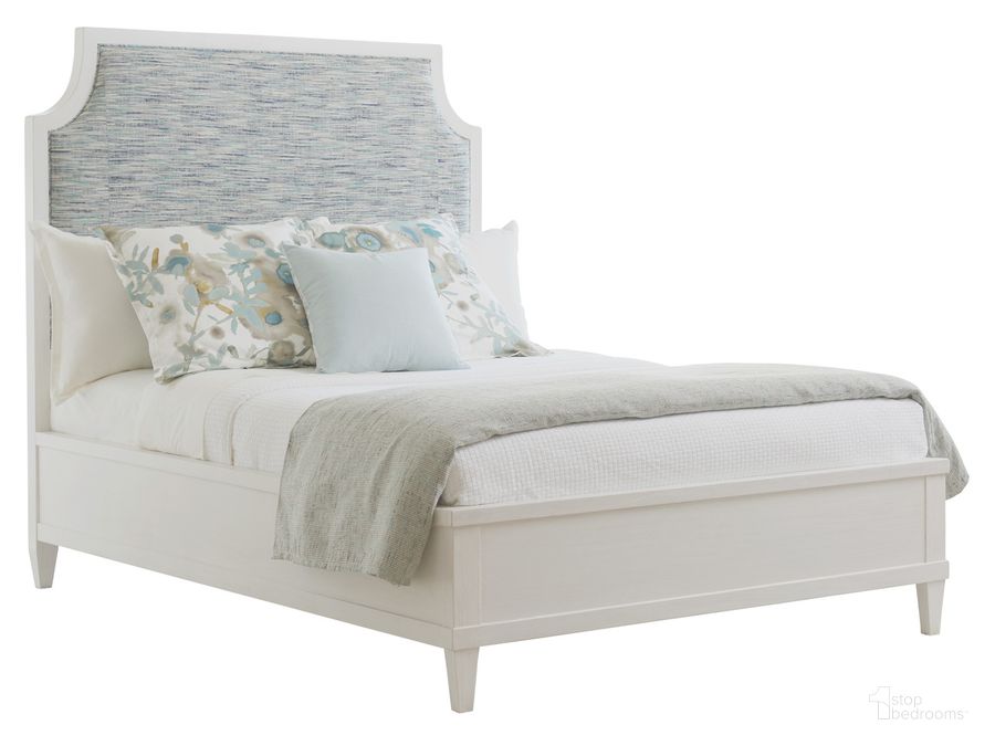 The appearance of Ocean Breeze Belle Isle Upholstered King Bed 01-0570-154C-40 designed by Tommy Bahama in the transitional interior design. This brown piece of furniture  was selected by 1StopBedrooms from Ocean Breeze Collection to add a touch of cosiness and style into your home. Sku: 01-0570-154C-40. Bed Type: Panel Bed. Material: Wood. Product Type: Panel Bed. Bed Size: King. Image1