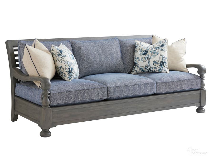 The appearance of Ocean Breeze Bluffton Sofa designed by Tommy Bahama in the transitional interior design. This  piece of furniture  was selected by 1StopBedrooms from Ocean Breeze Collection to add a touch of cosiness and style into your home. Sku: 01-1858-33-40. Material: Wood. Product Type: Sofa. Image1
