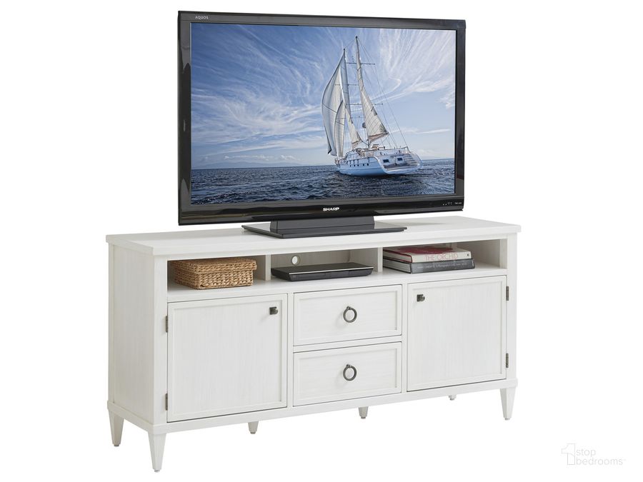 The appearance of Ocean Breeze Dockside Media Console designed by Tommy Bahama in the transitional interior design. This brown piece of furniture  was selected by 1StopBedrooms from Ocean Breeze Collection to add a touch of cosiness and style into your home. Sku: 01-0570-907. Material: Wood. Product Type: Media Console. Image1