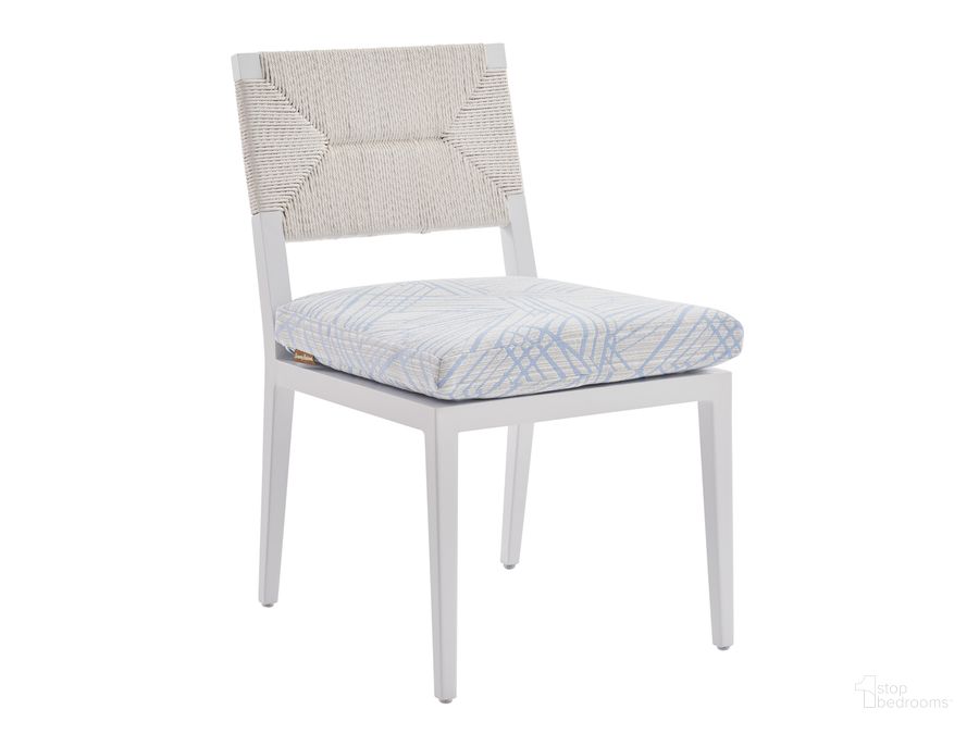 The appearance of Ocean Breeze Promenade Side Dining Chair designed by Tommy Bahama in the coastal interior design. This  piece of furniture  was selected by 1StopBedrooms from Ocean Breeze Promenade Collection to add a touch of cosiness and style into your home. Sku: 01-3460-12-40. Product Type: Outdoor Dining Chair. Image1