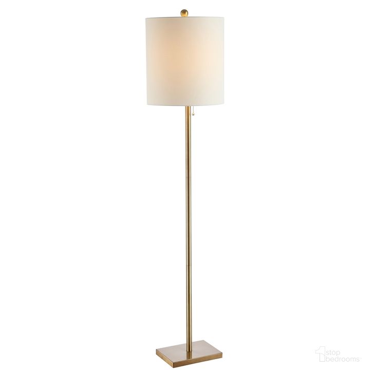 The appearance of Octavius Brass Gold Floor Lamp designed by Safavieh in the modern / contemporary interior design. This gold piece of furniture  was selected by 1StopBedrooms from Safavieh FLL Collection to add a touch of cosiness and style into your home. Sku: FLL4055A. Product Type: Floor Lamp. Material: Brass. Image1