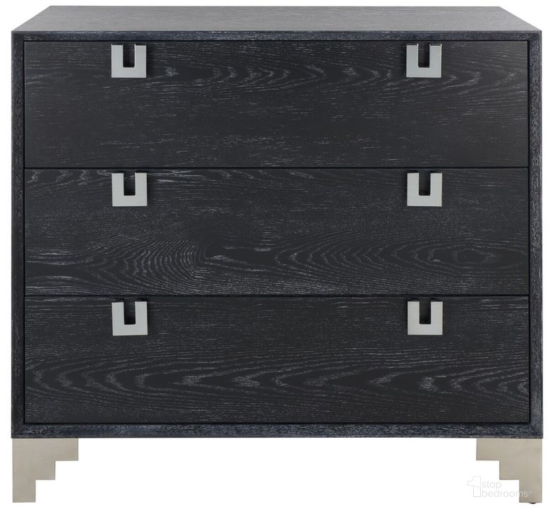 The appearance of Odalis Chest Of Drawers In Oak designed by Safavieh Couture in the modern / contemporary interior design. This oak piece of furniture  was selected by 1StopBedrooms from Odalis Collection to add a touch of cosiness and style into your home. Sku: SFV3523C. Product Type: Chest. Material: MDF. Image1