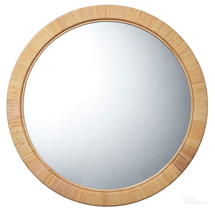 The appearance of Ohana Natural Mirror designed by Jamie Young Company in the modern / contemporary interior design. This natural piece of furniture  was selected by 1StopBedrooms from Ohana Collection to add a touch of cosiness and style into your home. Sku: LS6OHANANARA. Material: Rattan. Product Type: Accent Mirror. Image1