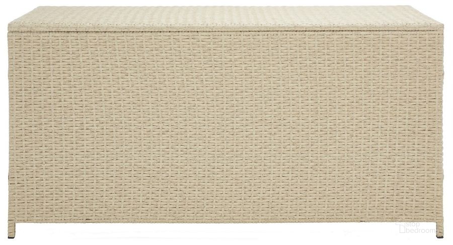 The appearance of Oliveira Cushion Box in Beige designed by Safavieh in the modern / contemporary interior design. This beige piece of furniture  was selected by 1StopBedrooms from Oliveira Collection to add a touch of cosiness and style into your home. Sku: PAT7709B. Material: Steel. Product Type: Outdoor Set. Image1