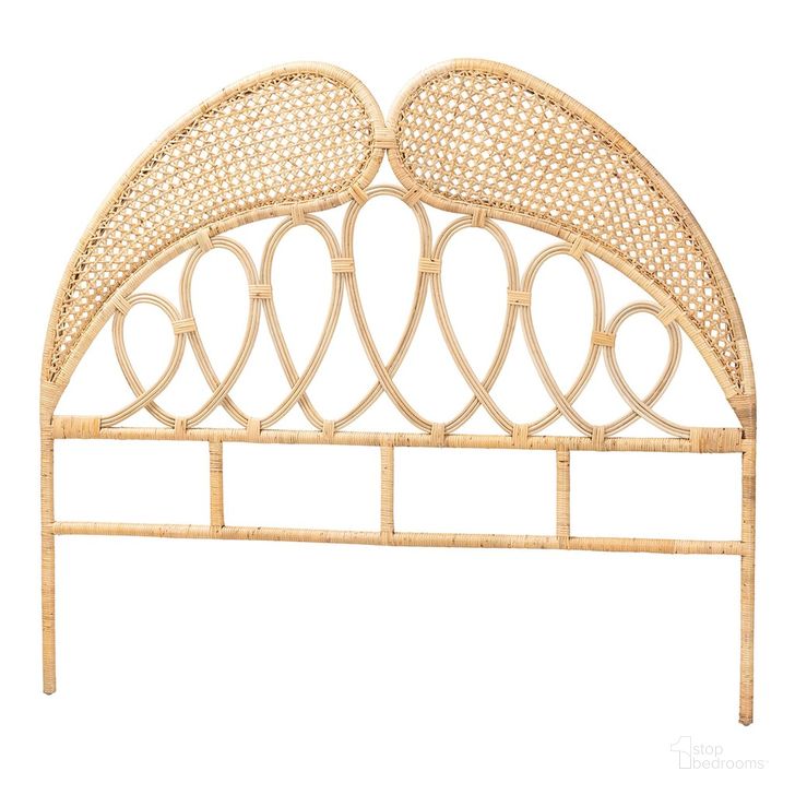 The appearance of Onika Rattan Queen Headboard In Natural Brown designed by Baxton Studio in the bohemian interior design. This natural brown piece of furniture  was selected by 1StopBedrooms from Onika Collection to add a touch of cosiness and style into your home. Sku: HB022-Rattan-HB-Queen. Material: Natural Rattan. Product Type: Headboard. Image1