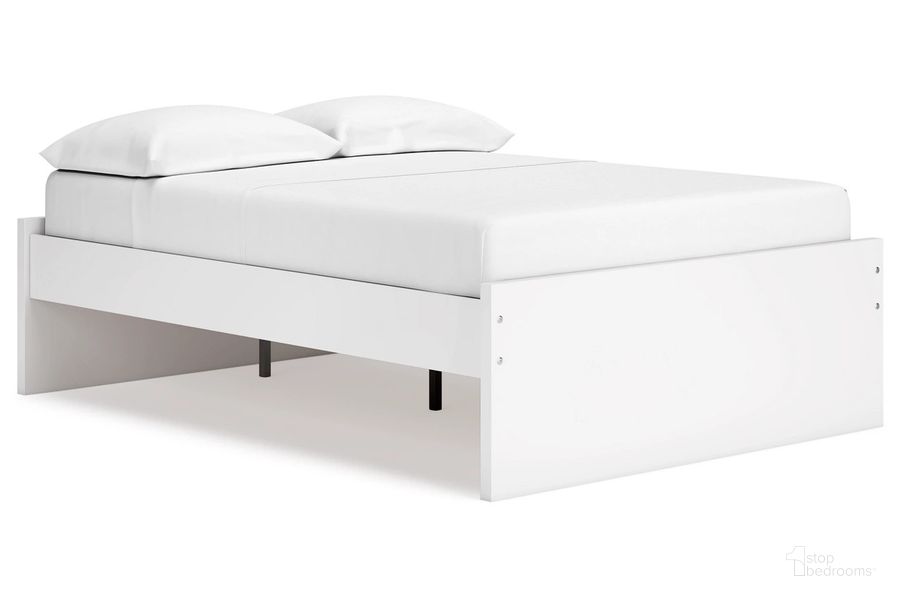 The appearance of Onita Full Platform Bed In White designed by Signature Design by Ashley in the modern / contemporary interior design. This white piece of furniture  was selected by 1StopBedrooms from Onita Collection to add a touch of cosiness and style into your home. Sku: B100-12;EB9630-84;EB9630-89. Bed Type: Platform Bed. Material: Wood. Product Type: Platform Bed. Bed Size: Full. Image1